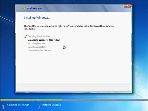 Cách cài Windows 7 bằng ổ cứng